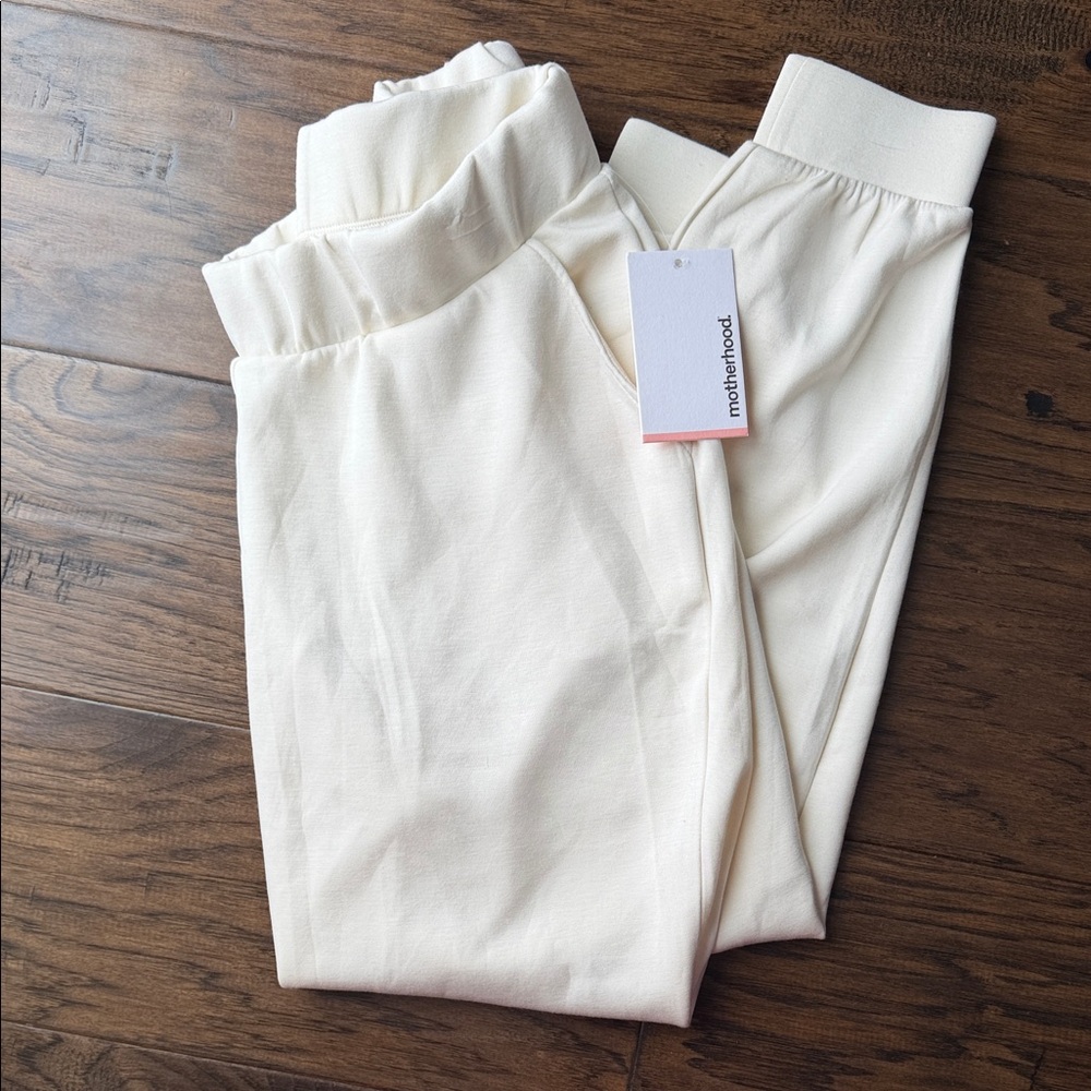 Motherhood Maternity Ivory Joggers - NWT
